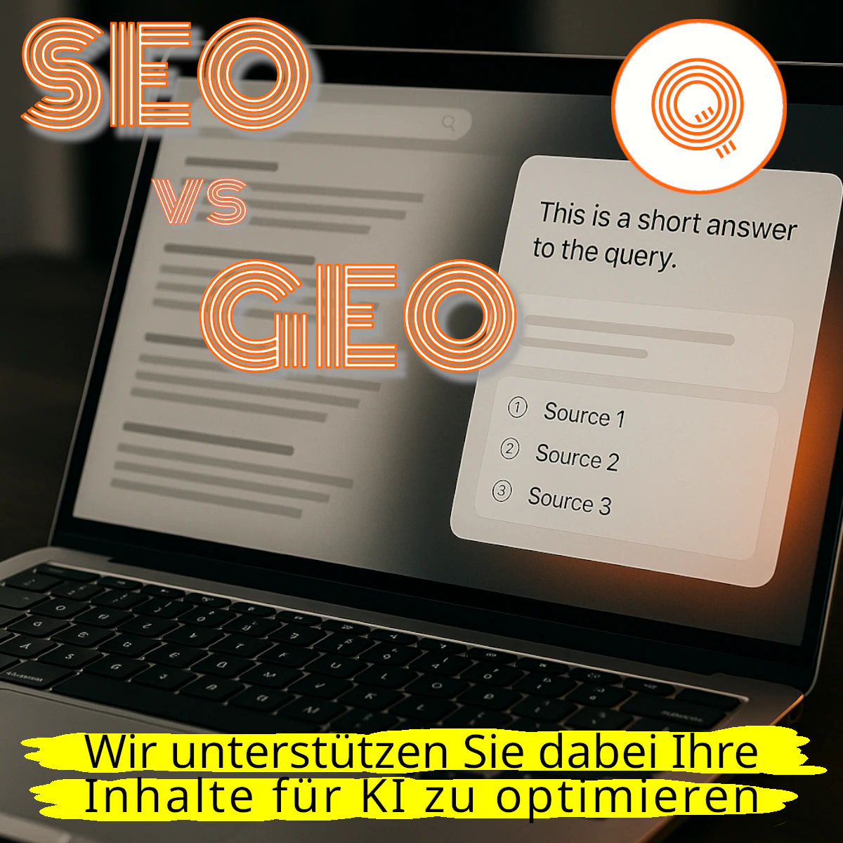 GEO versus SEO. Wir unterstützen Sie dabei Inhalte für KI zu optimieren
