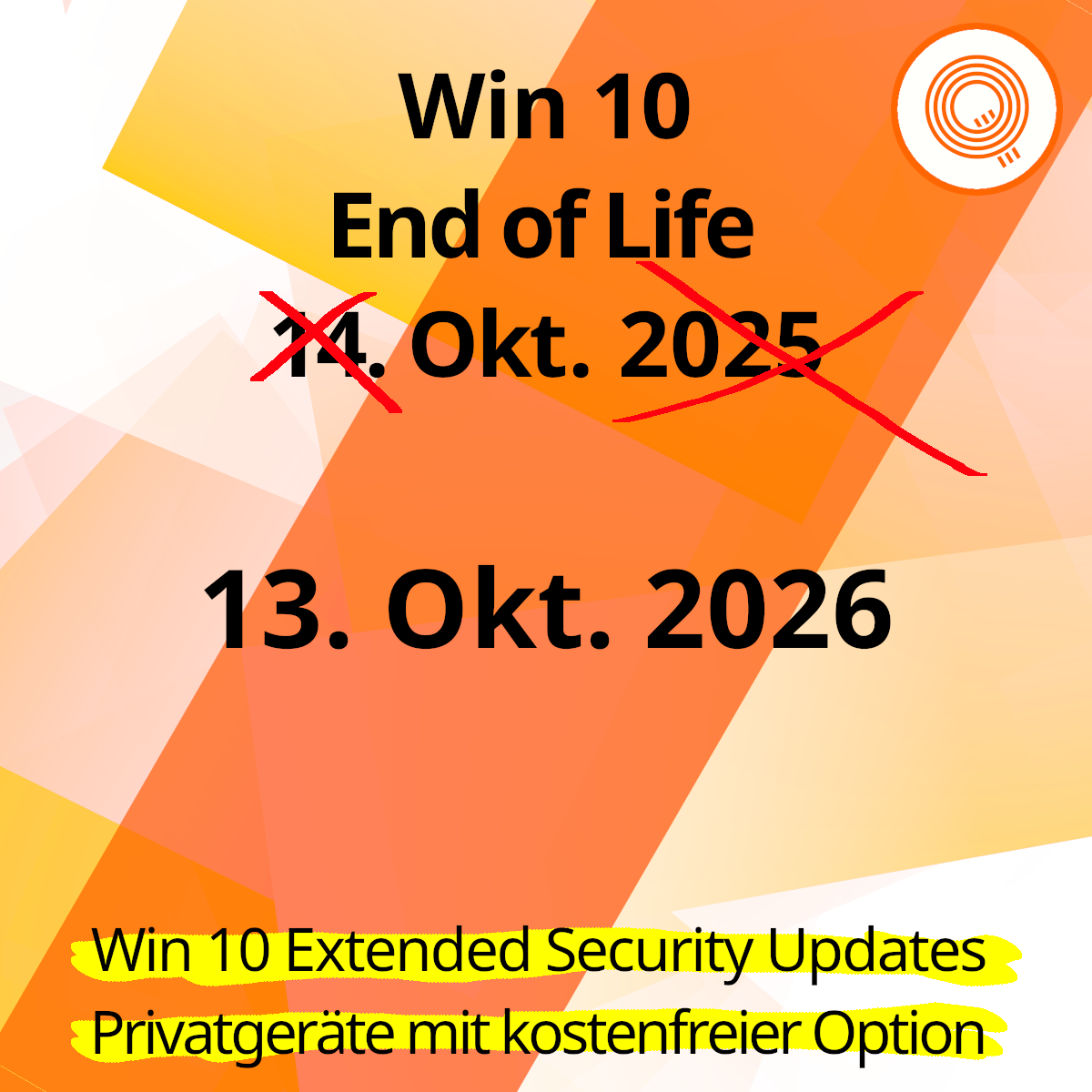 Windows 10 ESU-Verlängerung bis Oktober 2026