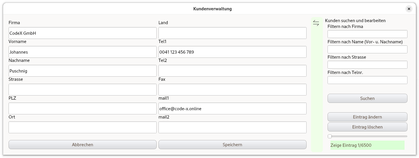 Referenz Kundenverwaltung Rahmenwerkstatt