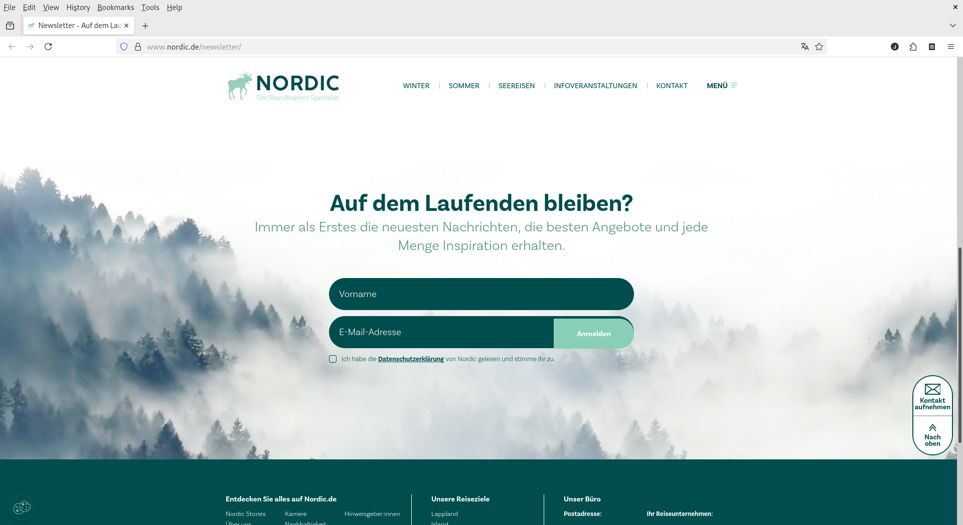 NORDIC Newsletter-System mit Themen-Segmenten