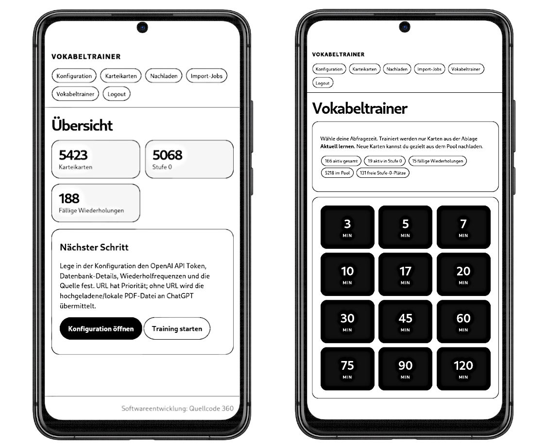 KI-gestützter Vokabeltrainer mit personalisierten Inhalten