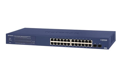 Netgear GS724TPv3:24 Port PoE Switch, 1Gbps Netgear GS724TPv3:24 Port PoE Switch, 1Gbps