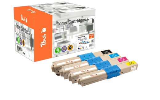Peach, Toner OKI 46508709-12 XL Black/Cyan/